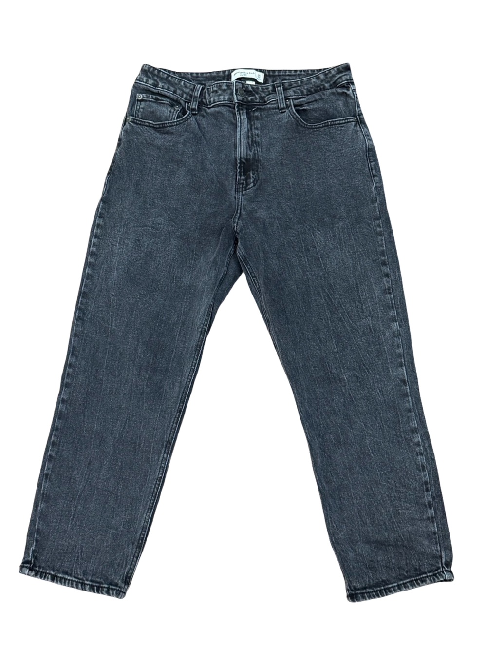 🩶 Abercrombie &‎ Fitch Curve Love Mom High Rise Jeans Black Size 30